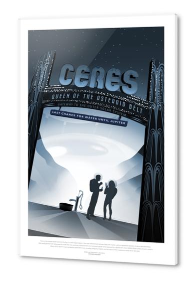 Ceres: Queen of the Astroid Belt - NASA JPL Space Tourism Poster Acrylic prints by Space Travel