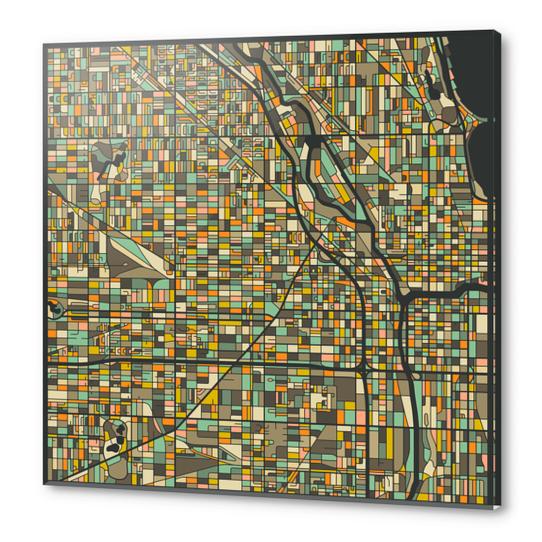 CHICAGO MAP 2 Acrylic prints by Jazzberry Blue