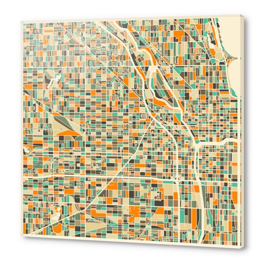 CHICAGO MAP 1 Acrylic prints by Jazzberry Blue