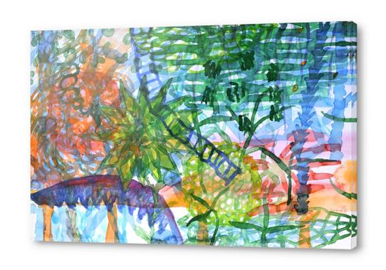 Jungle View With Rope Ladder Acrylic prints by Heidi Capitaine