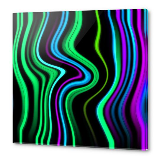 Abstract Waved Color Lines Acrylic prints by Divotomezove