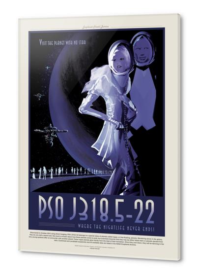 PSO J318.5-22 - Visit the Planet with No Star, Where the Nightlife Never Ends - NASA JPL Space Tourism Poster Acrylic prints by Space Travel