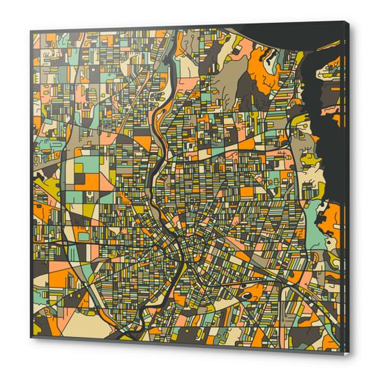 ROCHESTER MAP 2 Acrylic prints by Jazzberry Blue