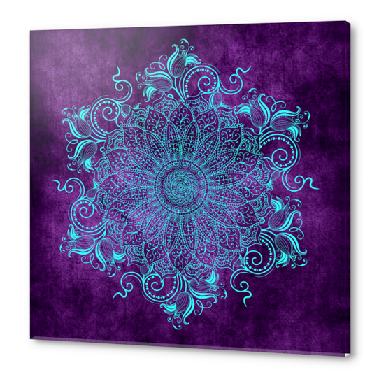 Mandala - Grape Acrylic prints by aleibanez