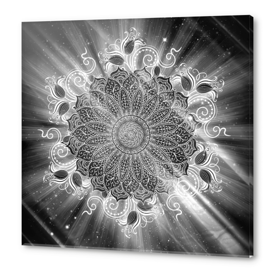 Mandala - Dark Universe Acrylic prints by aleibanez