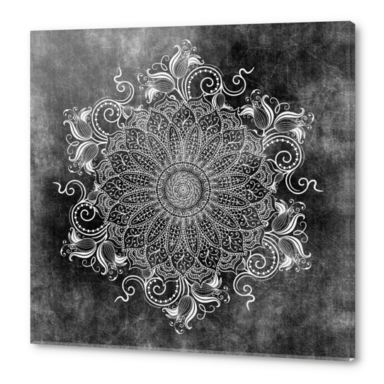 Mandala - Coal Acrylic prints by aleibanez