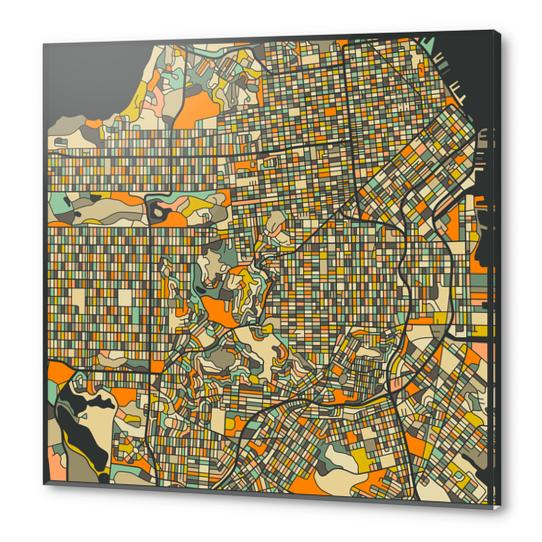 SAN FRANCISCO MAP 2 Acrylic prints by Jazzberry Blue