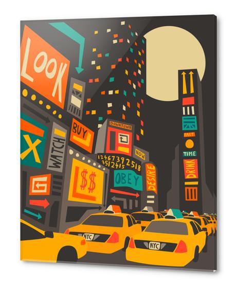 TIME SQUARE Acrylic prints by Jazzberry Blue