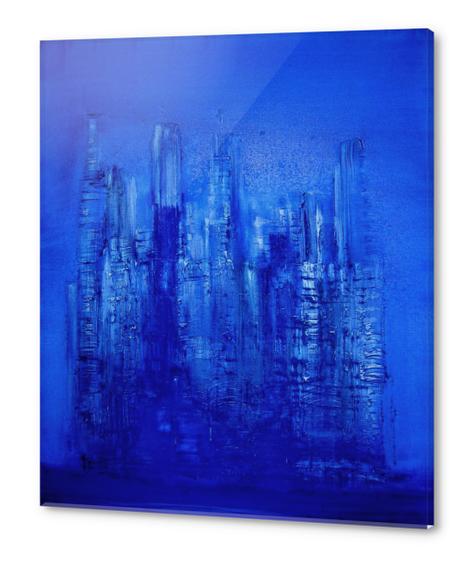 Blue construction Acrylic prints by di-tommaso