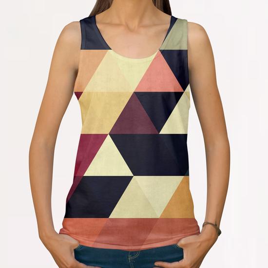 Pattern cosmic triangles All Over Print Tanks by Vitor Costa