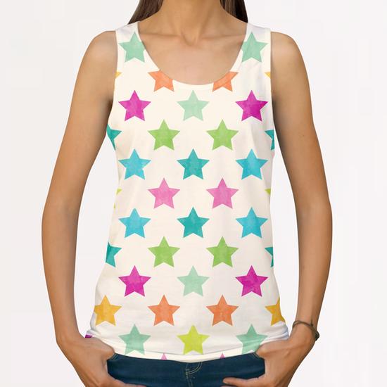 Colorful Star All Over Print Tanks by Amir Faysal