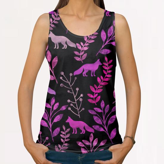 Floral and Fox All Over Print Tanks by Amir Faysal