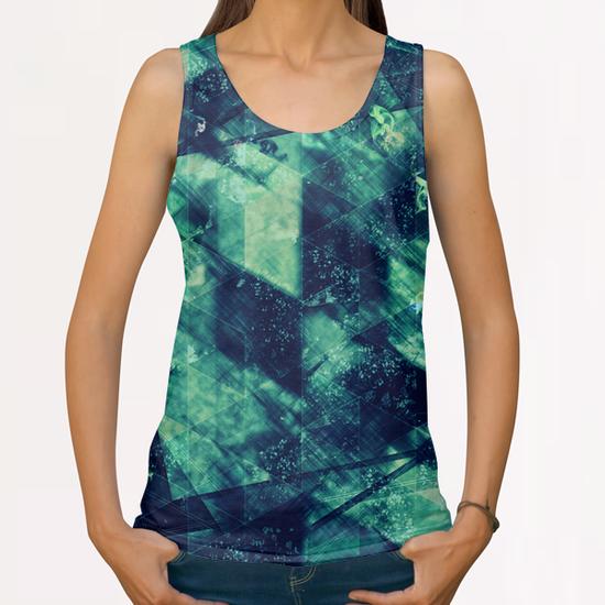 Abstract Geometric Background #16 All Over Print Tanks by Amir Faysal