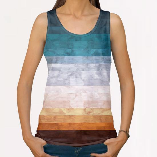 Minimalist landscape watercolor All Over Print Tanks by Vitor Costa