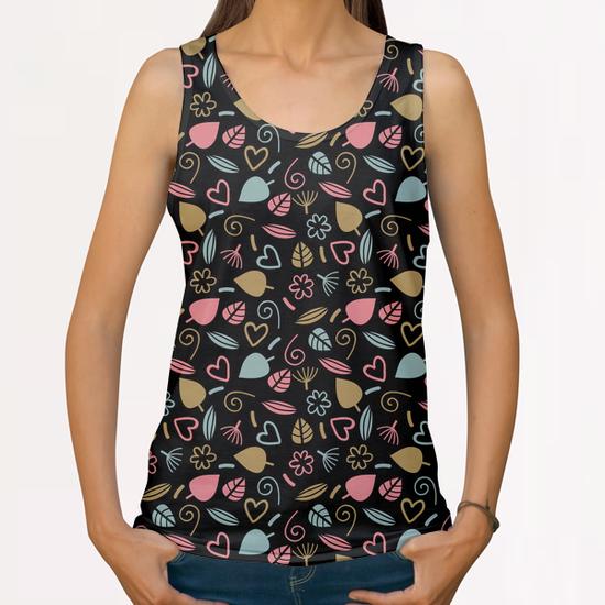 LOVELY FLORAL PATTERN #6 All Over Print Tanks by Amir Faysal