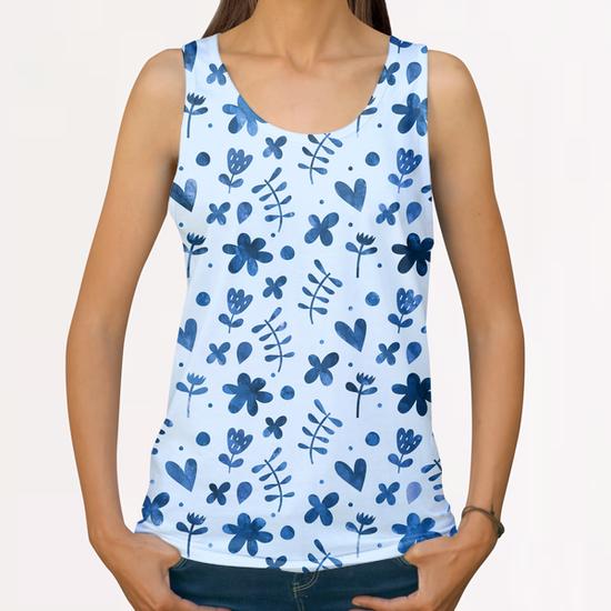 LOVELY FLORAL PATTERN #4 All Over Print Tanks by Amir Faysal