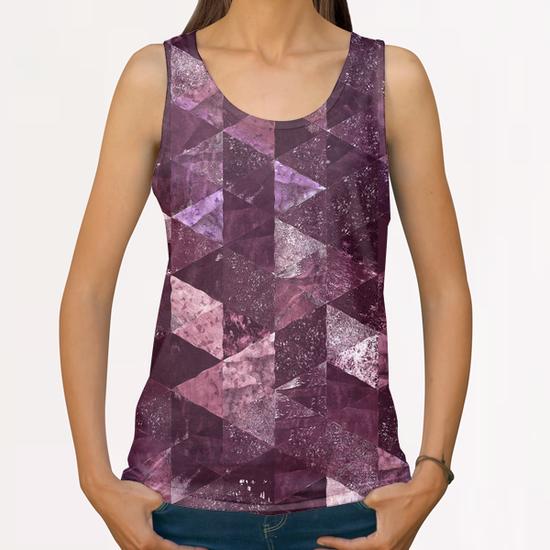 Abstract Geometric Background #8 All Over Print Tanks by Amir Faysal