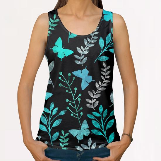 Floral and Butterfly All Over Print Tanks by Amir Faysal