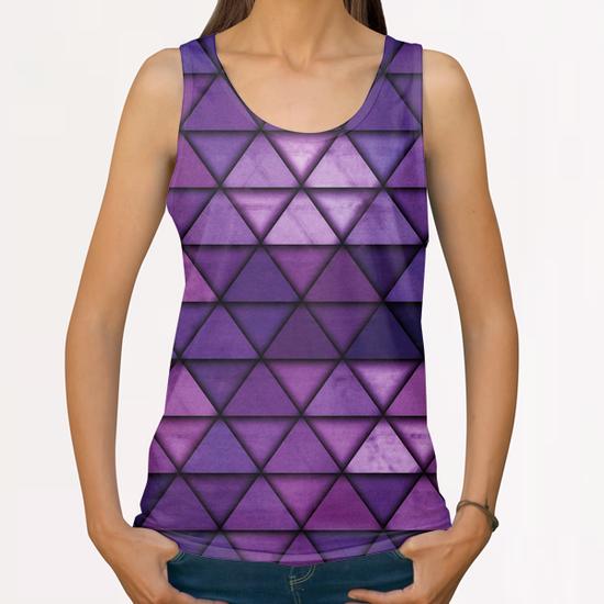 Abstract Geometric Background #18 All Over Print Tanks by Amir Faysal