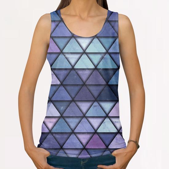 Abstract Geometric Background #6 All Over Print Tanks by Amir Faysal