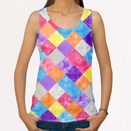 Lovely Geometric Background #4 All Over Print Tanks by Amir Faysal