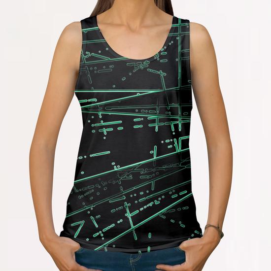 Neon Disco X 0.2 All Over Print Tanks by Amir Faysal