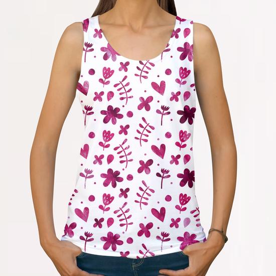 LOVELY FLORAL PATTERN X 0.6 All Over Print Tanks by Amir Faysal