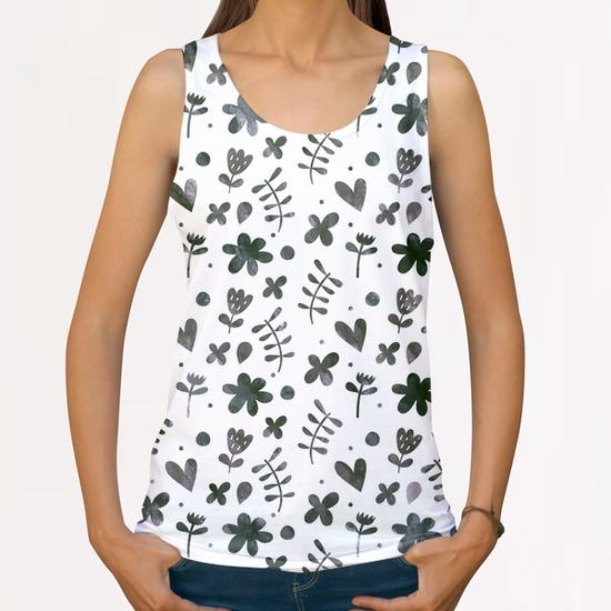 LOVELY FLORAL PATTERN X 0.3 All Over Print Tanks by Amir Faysal