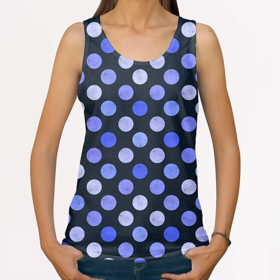 Watercolor Polka Dots #2 All Over Print Tanks by Amir Faysal