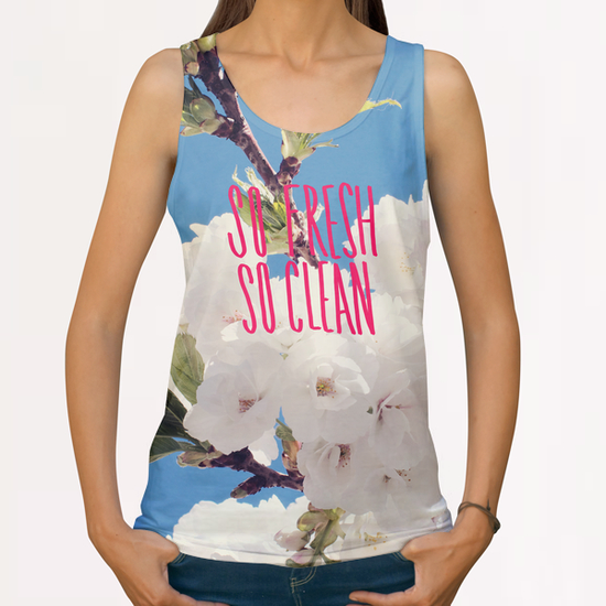 So Fresh All Over Print Tanks by Leah Flores