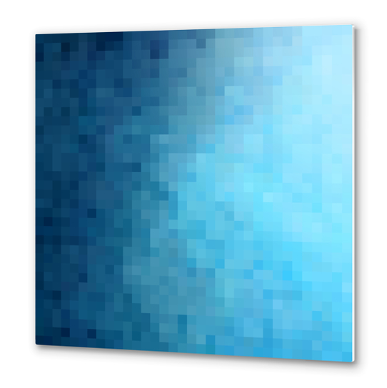 graphic design geometric pixel square pattern abstract background in blue Metal prints by Timmy333