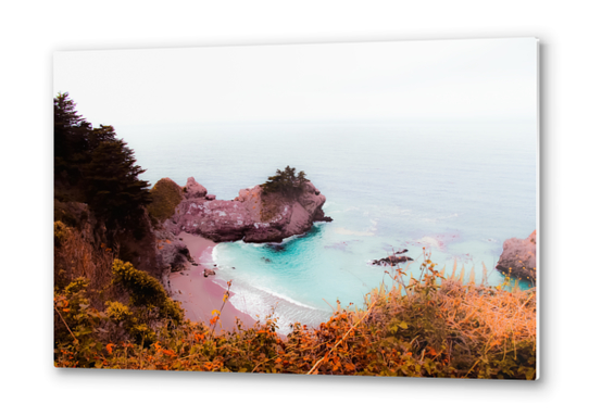 Ocean view at Mcway Falls, Big Sur, Highway 1, California, USA Metal prints by Timmy333