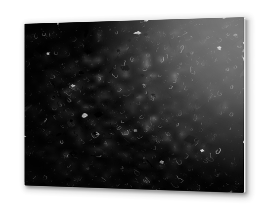 painting texture abstract background in black and white Metal prints by Timmy333