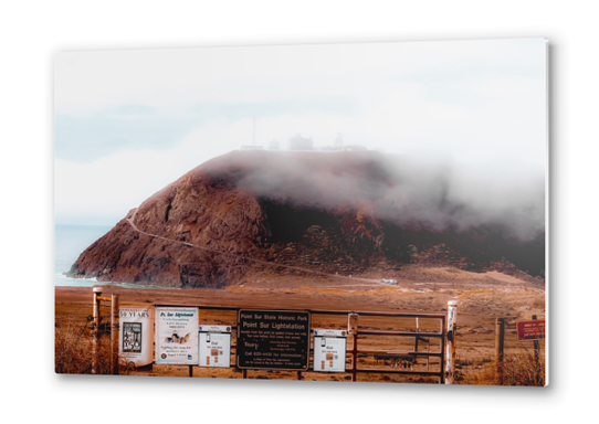 Point Sur state historic park, Big Sur, highway1 California USA with foggy sky Metal prints by Timmy333