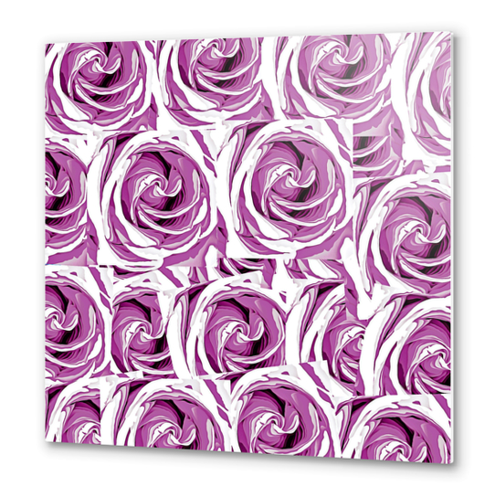 closeup pink rose texture pattern abstract background Metal prints by Timmy333