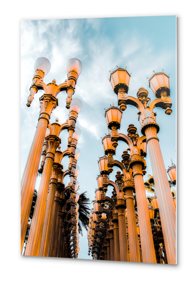 Urban Lights pole at LACMA, Los Angeles, California, USA Metal prints by Timmy333