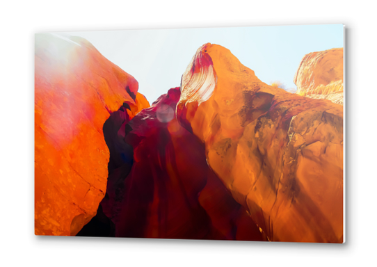 Desert Sandstone with summer light at Antelope Canyon, Arizona, USA Metal prints by Timmy333