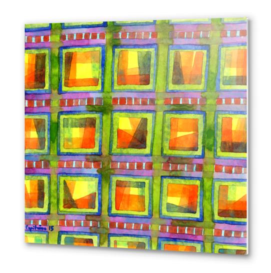 Light behind colorful geometric Windows  Metal prints by Heidi Capitaine