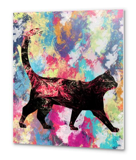 Abstract Cat Metal prints by Amir Faysal