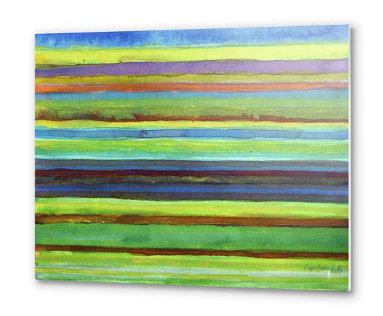 Colorful Horizontal Stripes  Metal prints by Heidi Capitaine