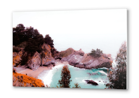 waterfall at Mcway Falls, Big Sur, Highway 1, California, USA Metal prints by Timmy333