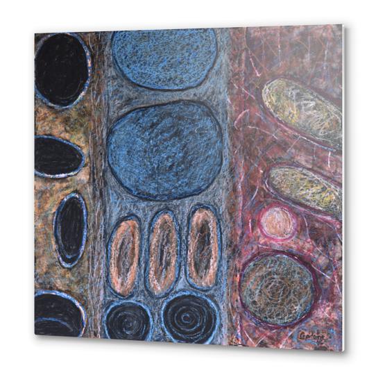 Round Textured Shapes  Metal prints by Heidi Capitaine