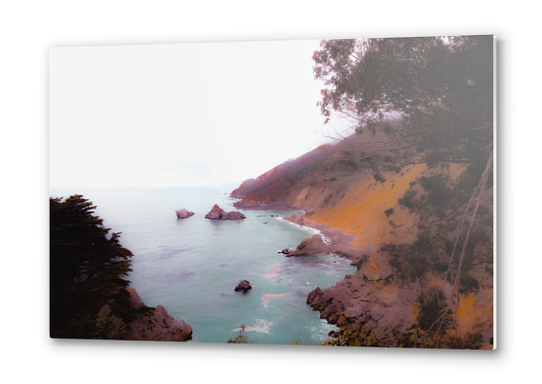 Ocean view at Big Sur, Highway 1, California, USA Metal prints by Timmy333