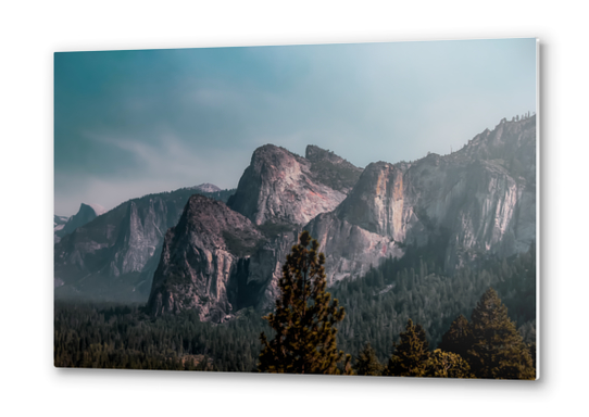 Mountains with blue sky at Yosemite national park California USA Metal prints by Timmy333