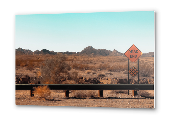 Mountains in the desert on the road trip in USA Metal prints by Timmy333