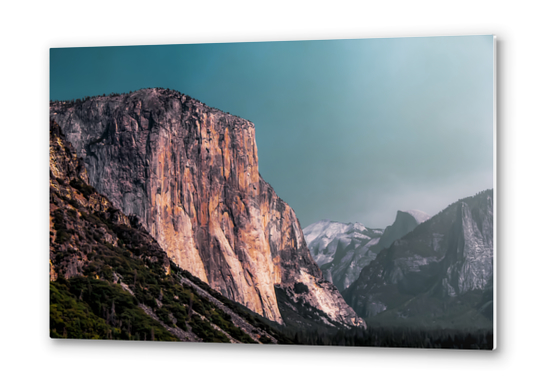 Mountains with blue sky at Yosemite national park California USA Metal prints by Timmy333