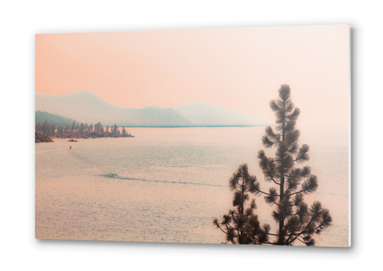 Lake view with mountains background at Lake Tahoe Nevada USA Metal prints by Timmy333