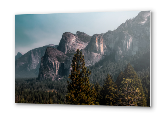 Mountains with blue sky at Yosemite national park California USA Metal prints by Timmy333