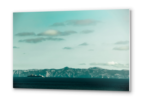 Ocean and mountains at Rancho Palos Verdes California USA Metal prints by Timmy333