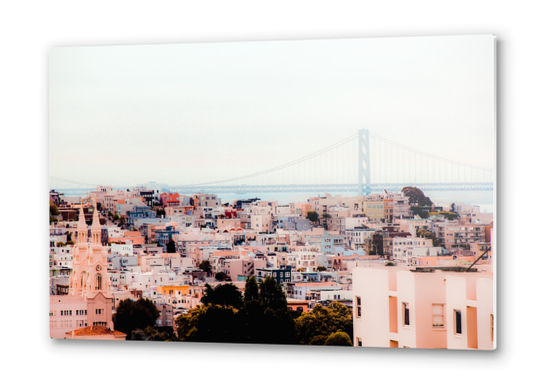 Buildings with bridge view at San Francisco California USA  Metal prints by Timmy333